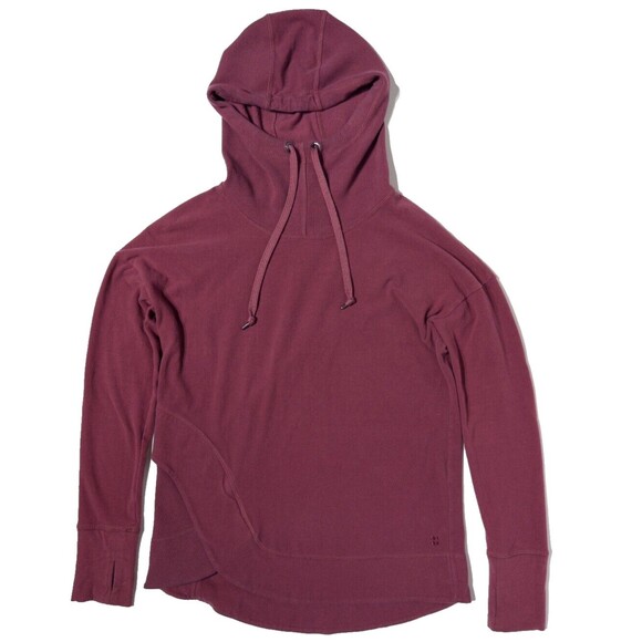 Sweaty Betty Invigorate Luxe Gray Hooded Sweatshirt Mock Neck Small Athleisure - Picture 1 of 7